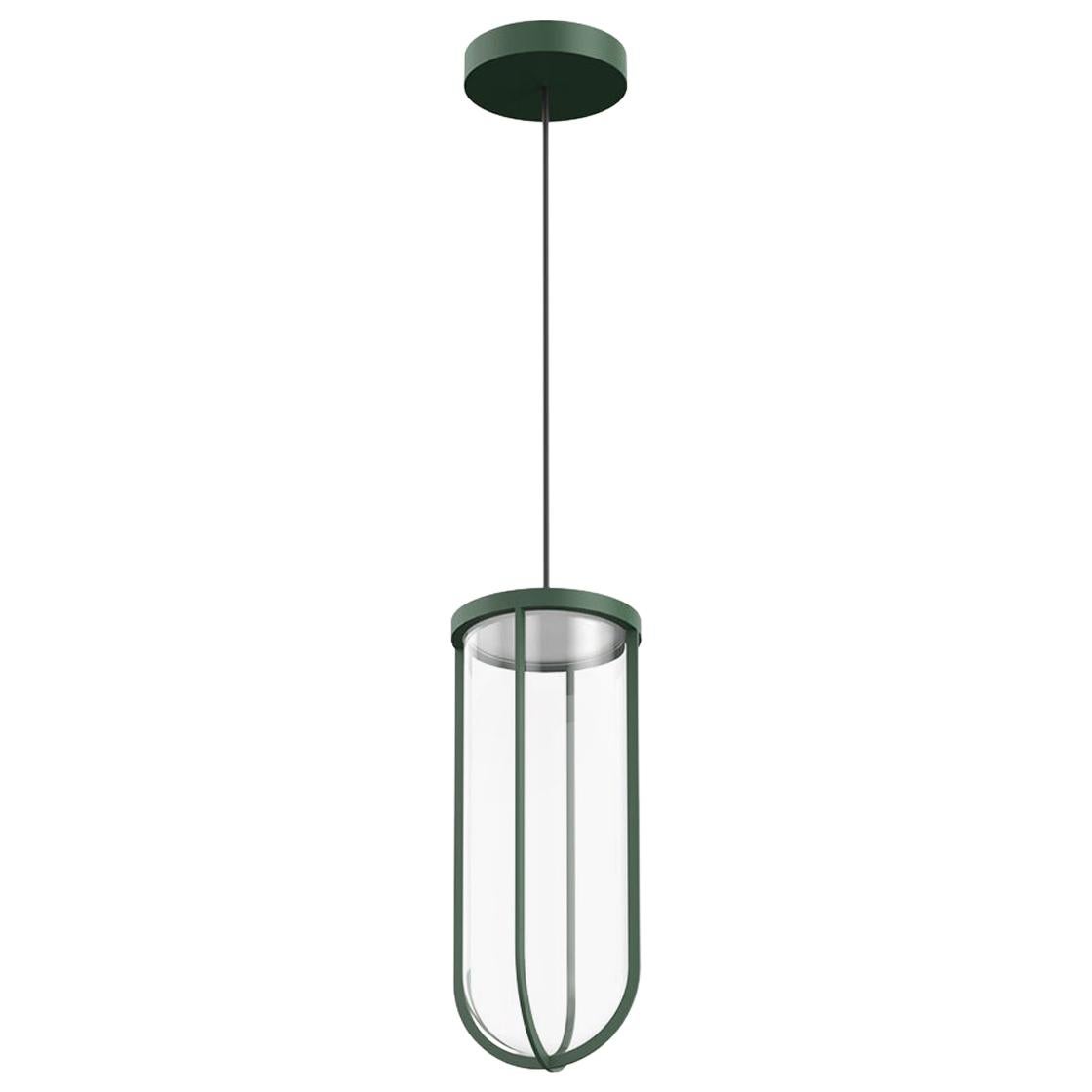Lampe à suspension LED Flos In Vitro 3000K en vert forêt de Philippe Starck