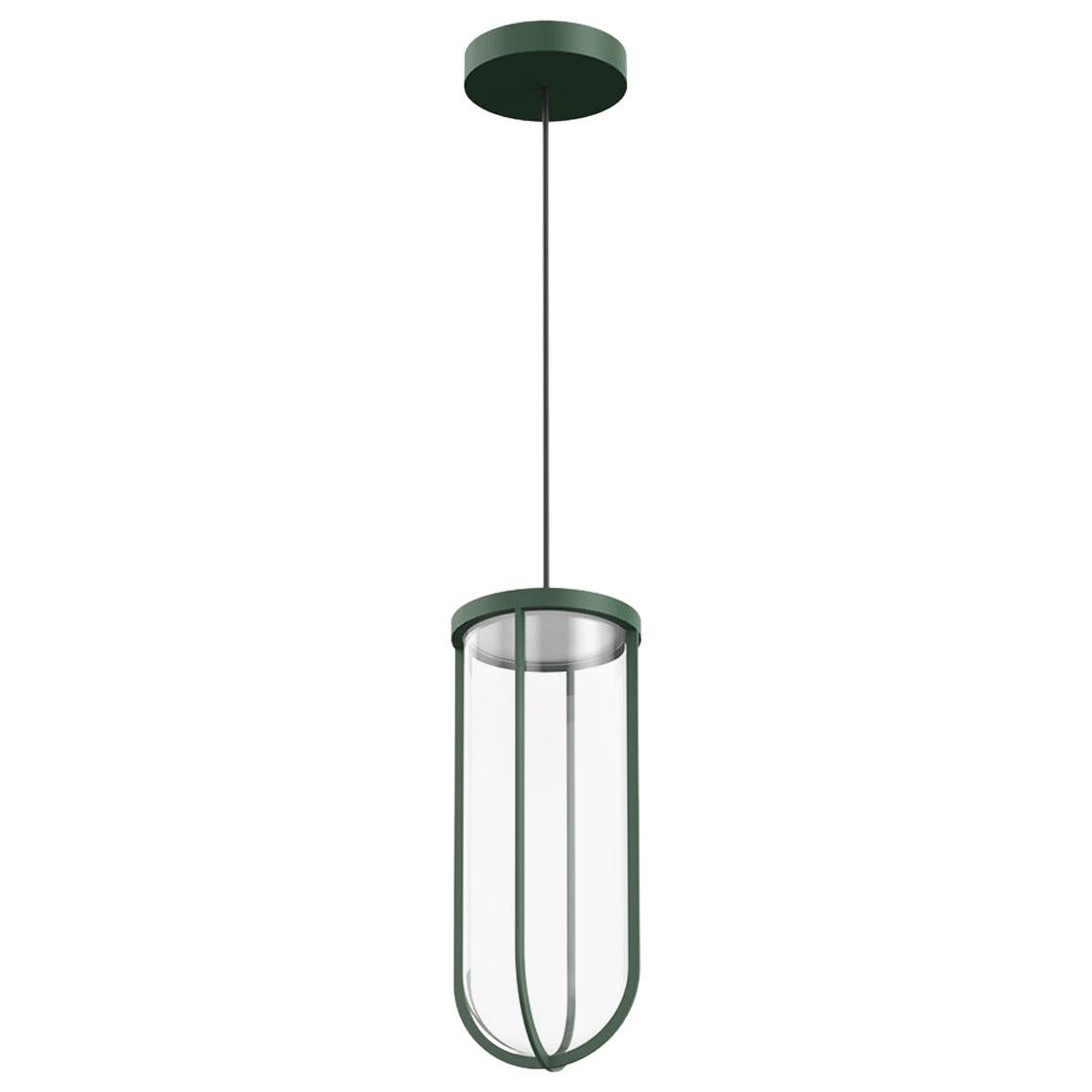 Flos In Vitro 3000K LED Suspension Lamp in Forest Green by Philippe Starck For Sale