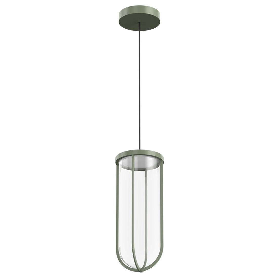 Flos In Vitro 3000K LED Suspension Lamp in Pale Green by Philippe Starck For Sale