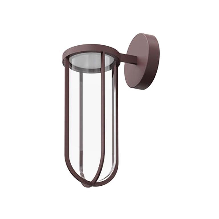 Flos In Vitro 3000K Non Dimmable LED Wall Scone in Deep Brown by Philippe Starck For Sale