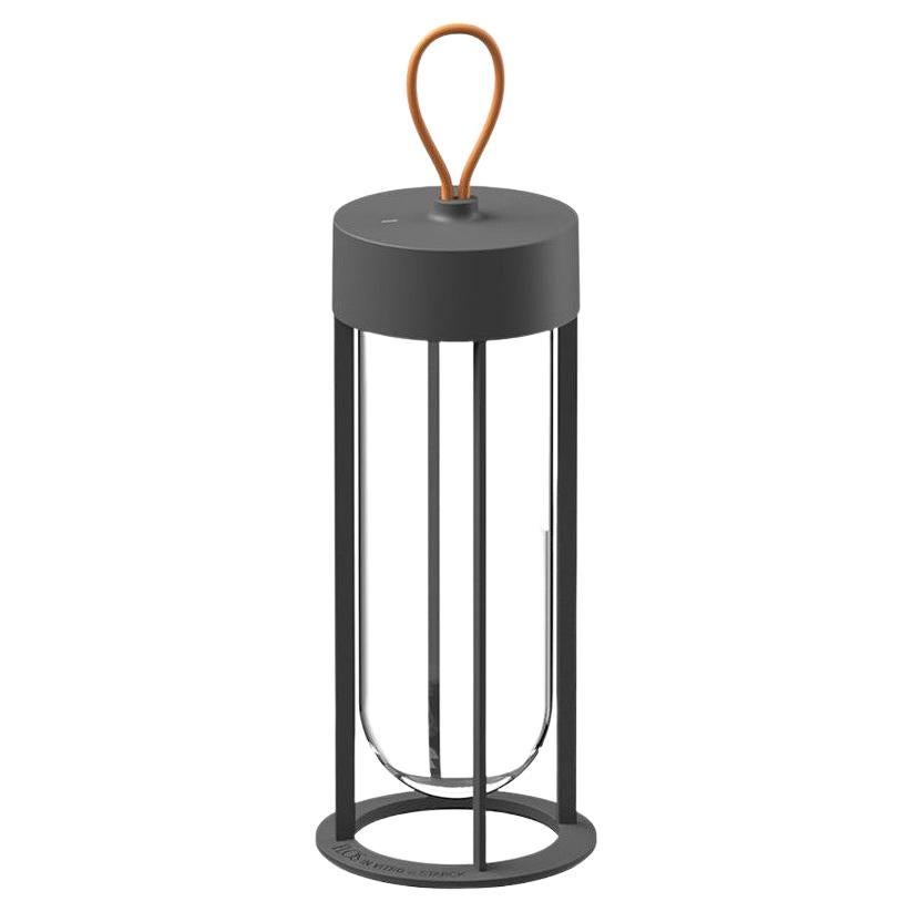 Flos In Vitro 3000K Unplugged Portable Lamp in Anthracite by Philippe Starck