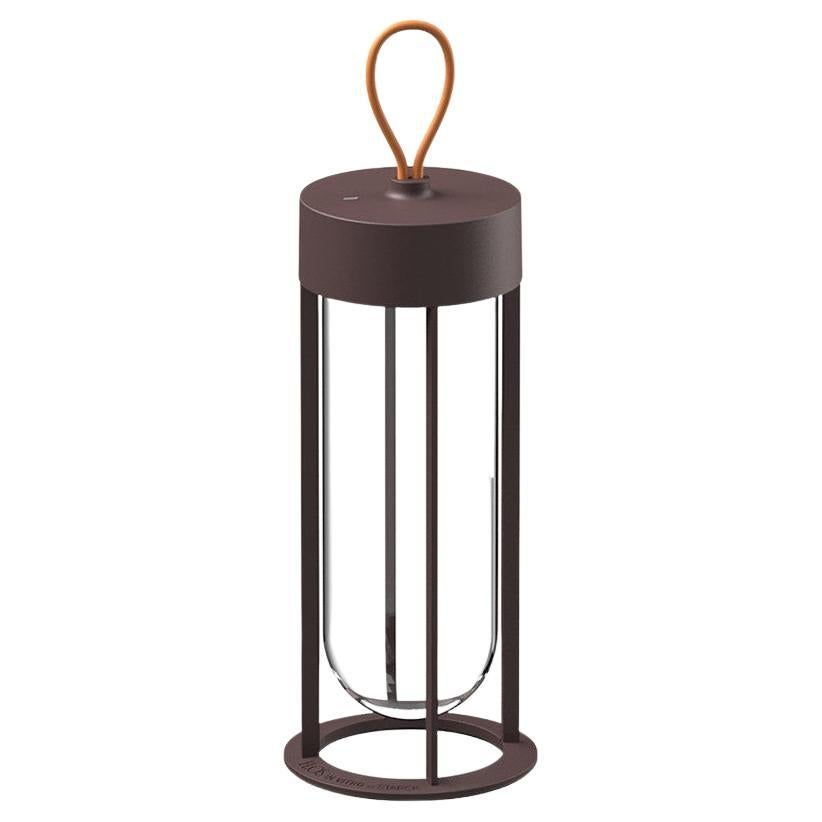 Flos In Vitro 3000K Unplugged Portable Lamp in Dark Brown by Philippe Starck