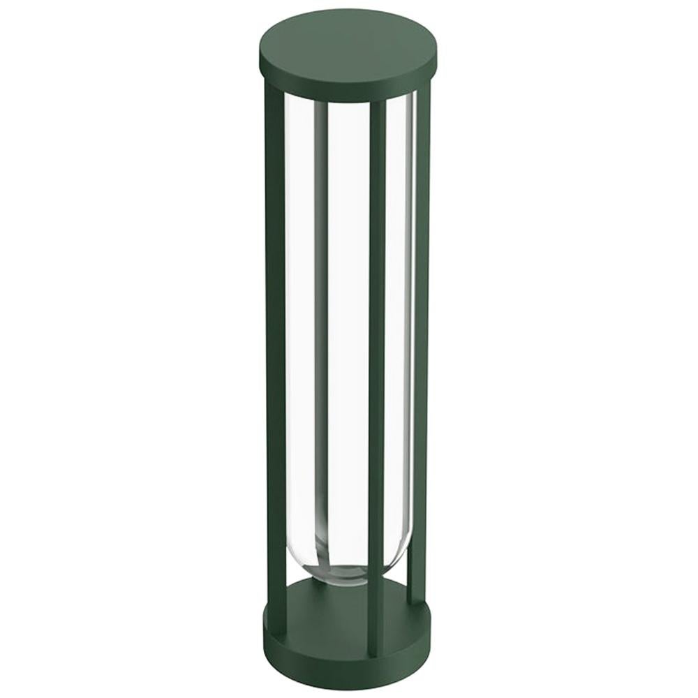 Flos In Vitro Bollard 2 0-10V 2700K Floor Lamp in Forest Green by Philippe For Sale