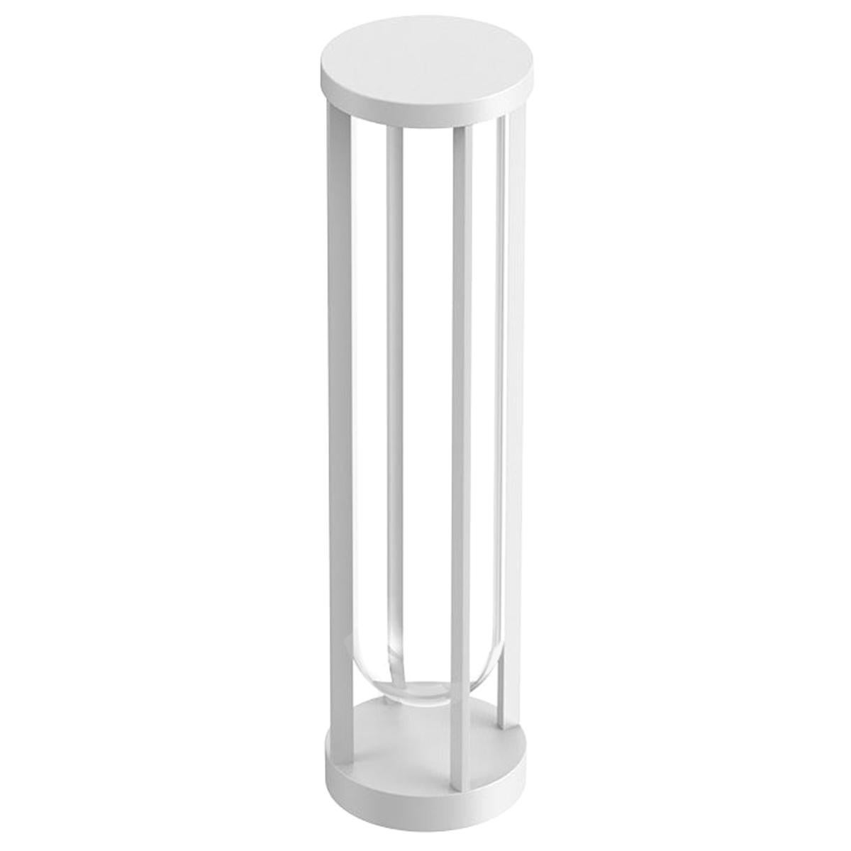 Flos In Vitro Bollard 2 0-10V 2700K Floor Lamp in White by Philippe Starck For Sale