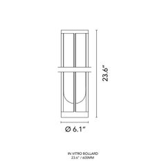 Flos In Vitro Bollard 2 0-10V 3000K Floor Lamp in Anthracite by Philippe Starck