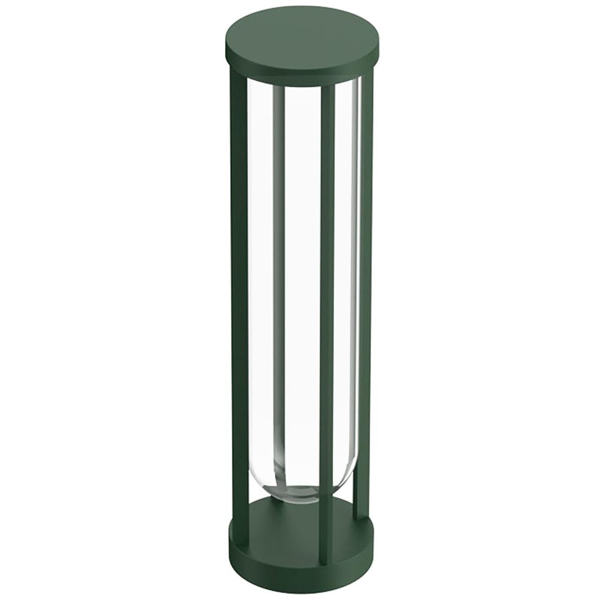 Flos In Vitro Bollard 2 0-10V 3000K Floor Lamp in Forest Green by Philippe  For Sale