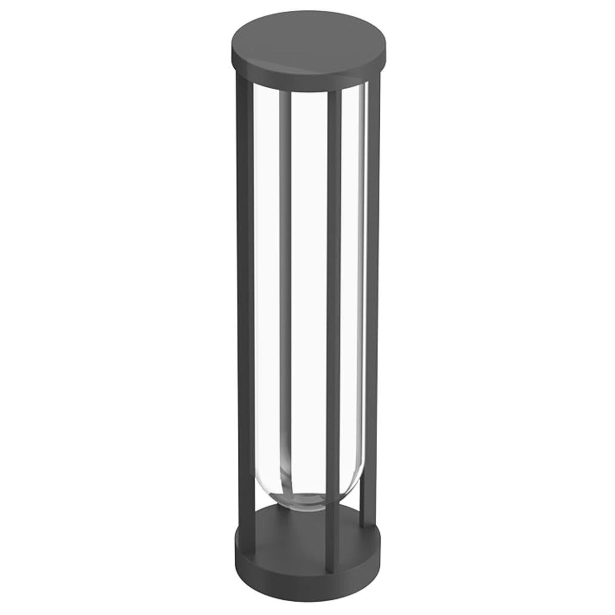 Flos In Vitro Bollard 2 2700K LED Floor Lamp in Anthracite by Philippe Starck For Sale