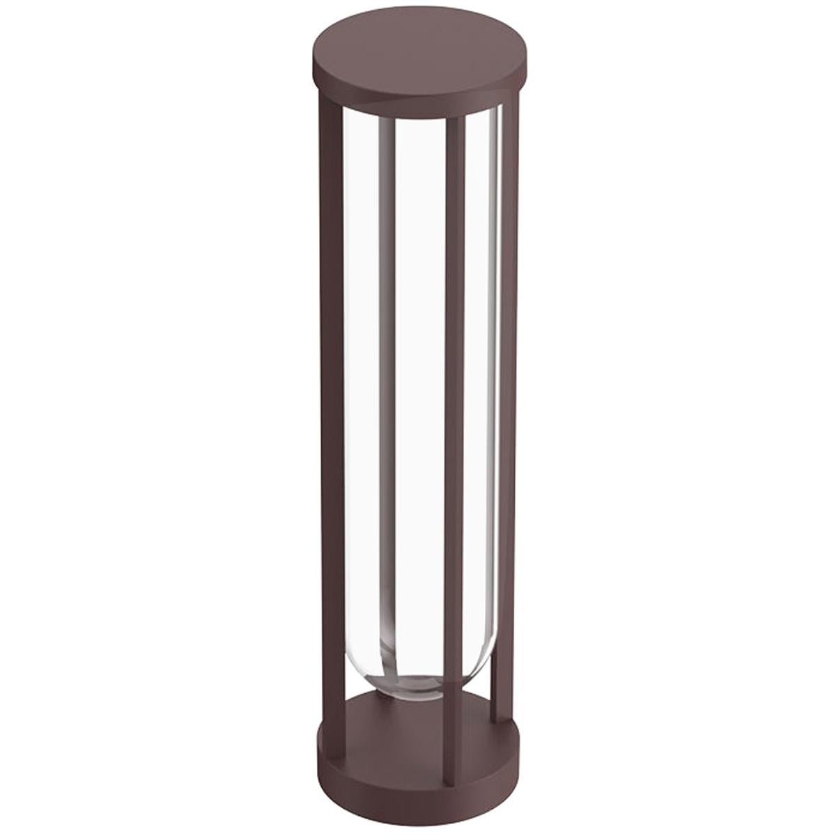 Lampadaire Flos In Vitro Bollard 2 2700K LED en brun foncé de Philippe Starck