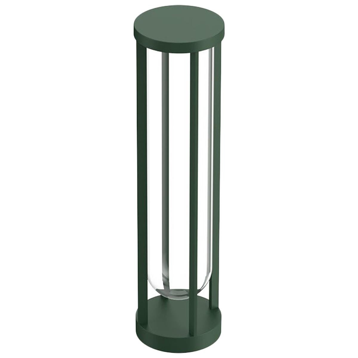 Flos In Vitro Bollard 2 2700K LED Floor Lamp in Forest Green by Philippe Starck For Sale