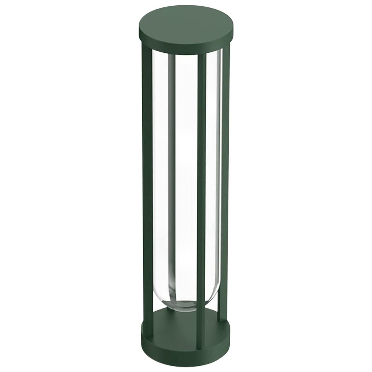 Flos In Vitro Bollard 2 3000K LED Floor Lamp in Forest Green by Philippe Starck For Sale