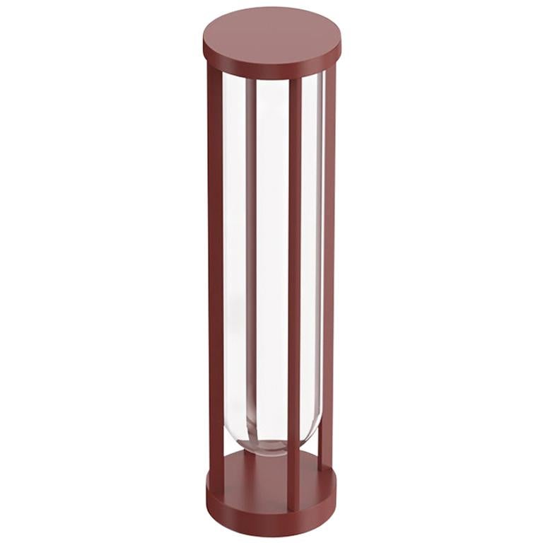 Flos In Vitro Bollard 2 3000K LED Floor Lamp in Terracotta by Philippe Starck For Sale