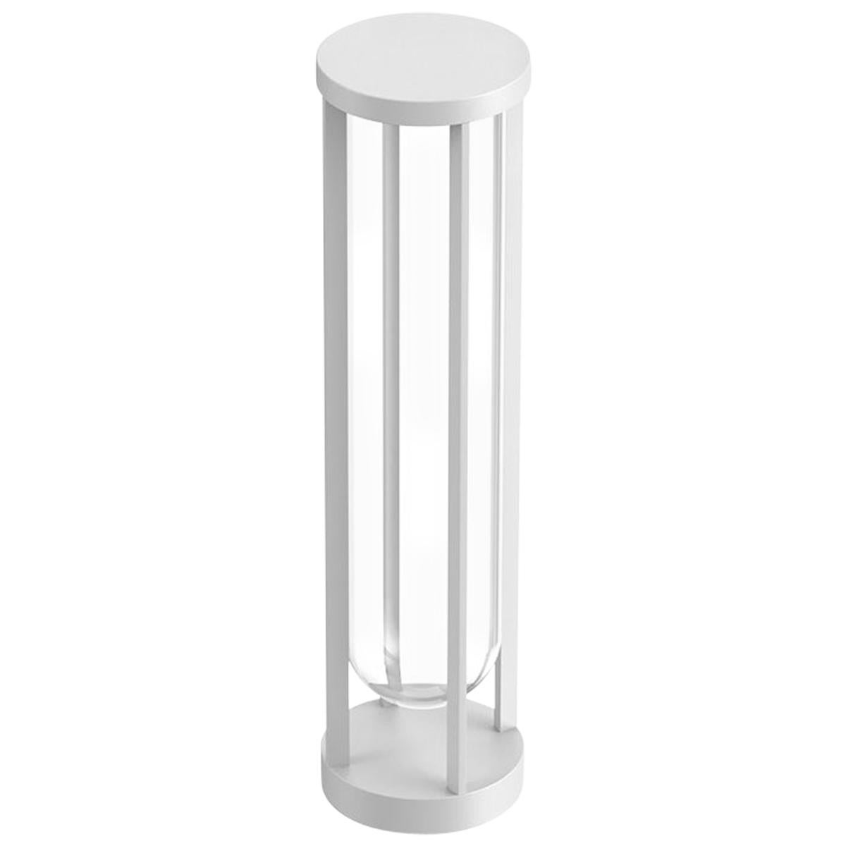 Flos In Vitro Bollard 2 3000K LED Floor Lamp in White by Philippe Starck