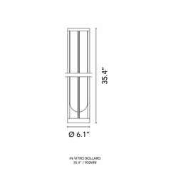 Flos In Vitro Bollard 3 0-10V 2700K Floor Lamp in Forest Green by Philippe Starc