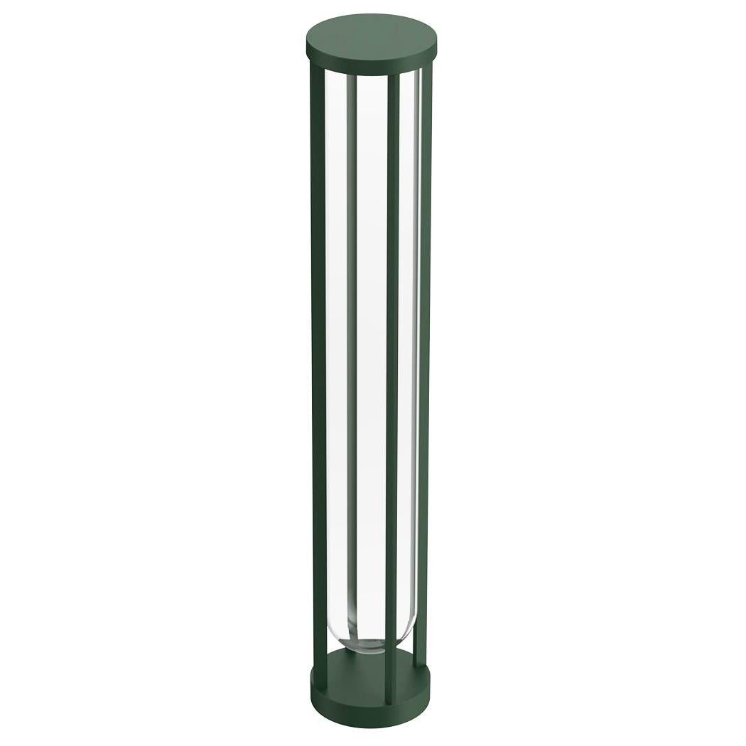 Flos In Vitro Bollard 3 0-10V 2700K Floor Lamp in Forest Green by Philippe Starc For Sale