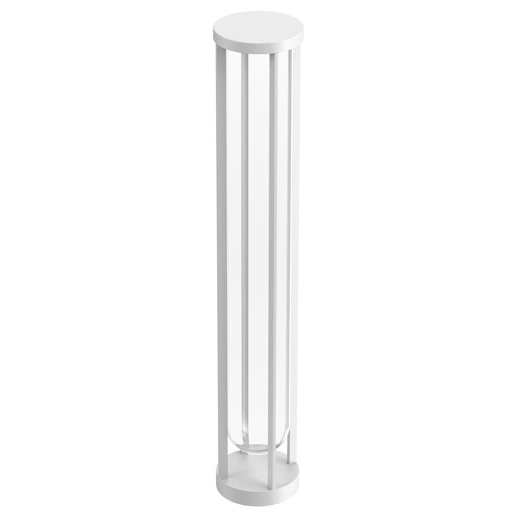 Flos In Vitro Bollard 3 0-10V 2700K Floor Lamp in White by Philippe Starck