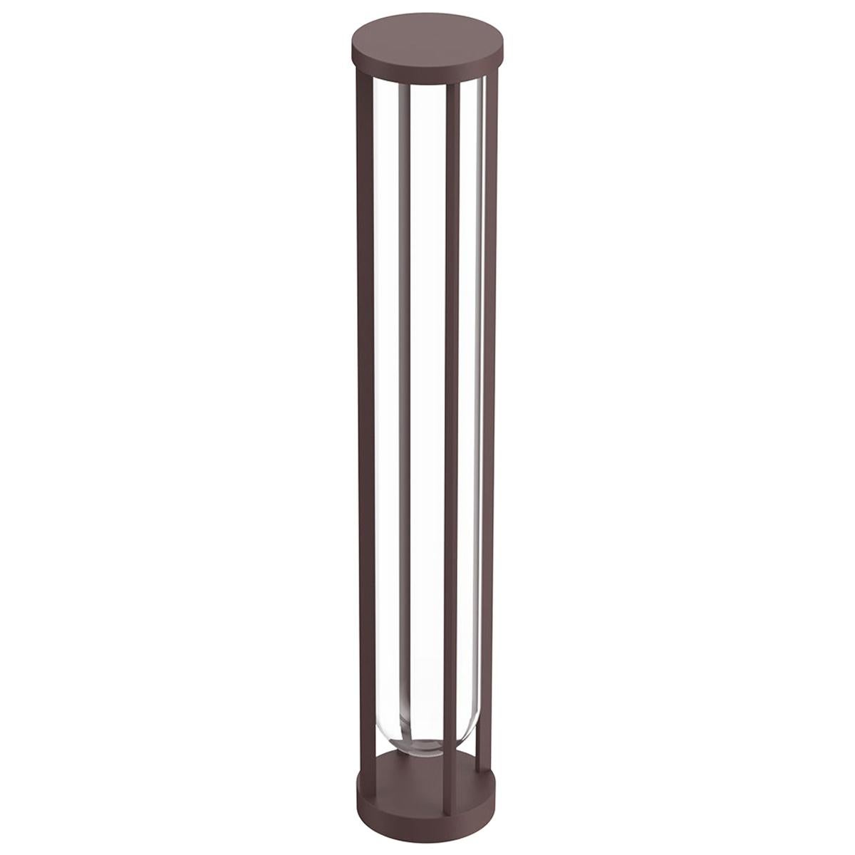 Flos In Vitro Bollard 3 0-10V 3000K Floor Lamp in Deep Brown by Philippe Starck