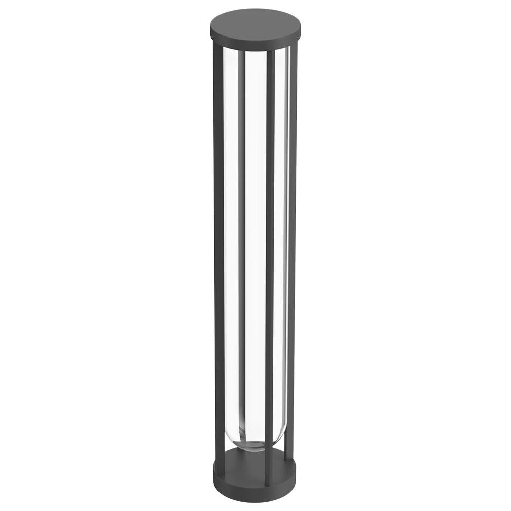 Flos In Vitro Bollard 3 2700K LED Floor Lamp in Anthracite by Philippe Starck For Sale