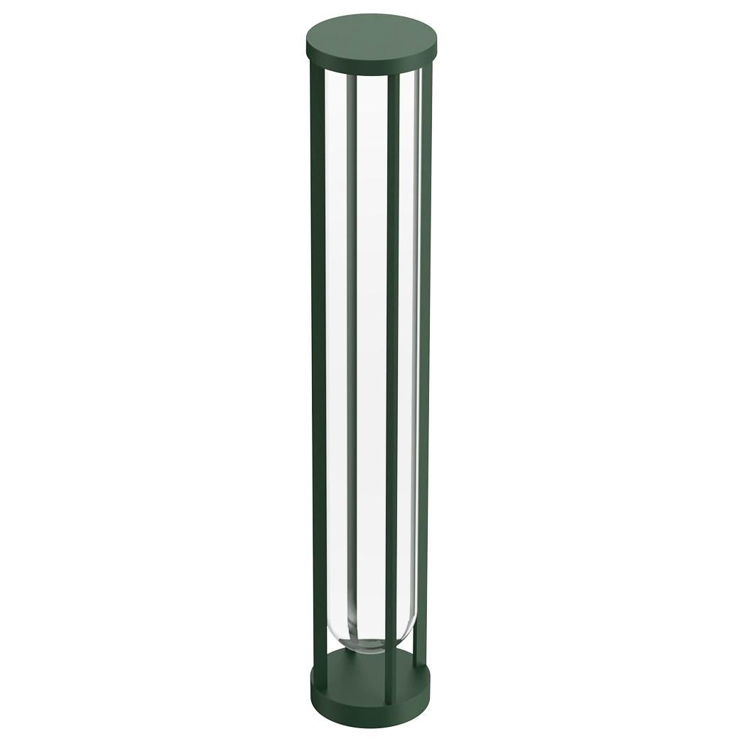 Flos In Vitro Bollard 3 2700K LED Floor Lamp in Forest Green by Philippe Starck For Sale