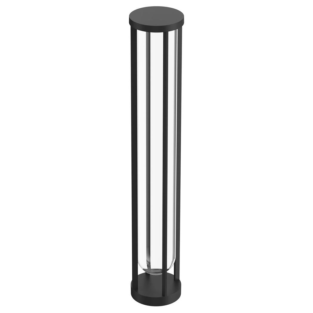 Flos In Vitro Bollard 3 3000K LED Floor Lamp in Black by Philippe Starck