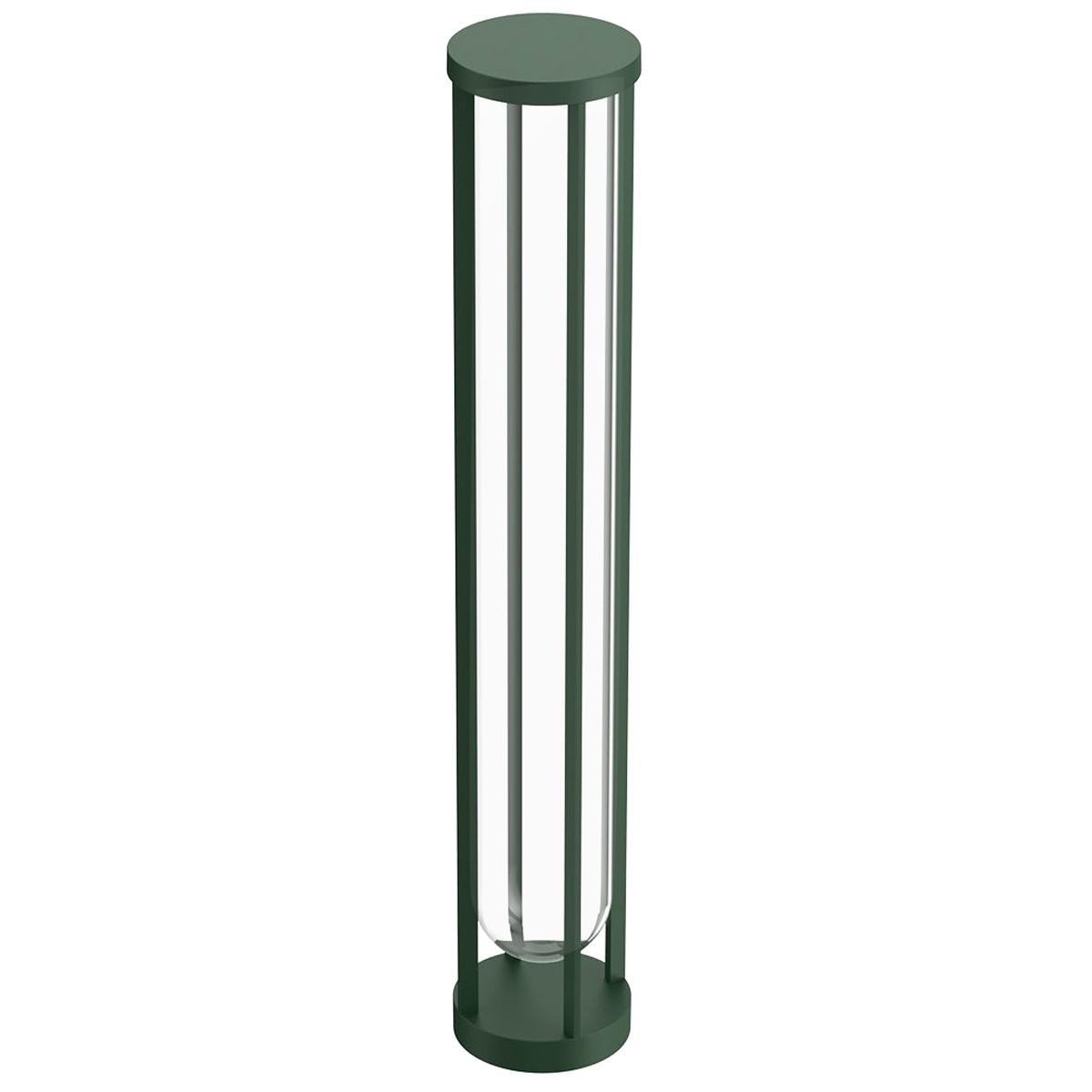 Flos In Vitro Bollard 3 3000K LED Floor Lamp in Forest Green by Philippe Starck For Sale