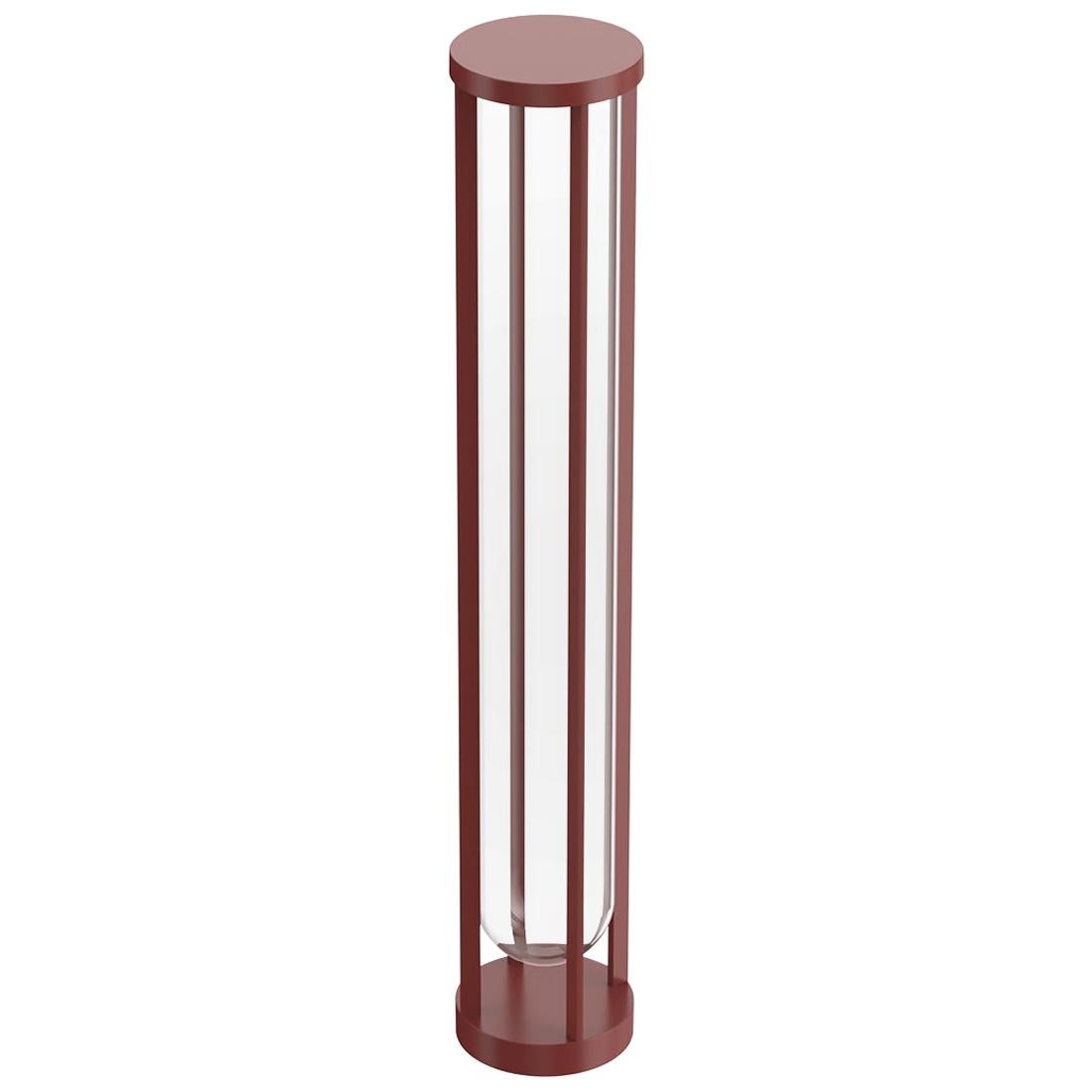 Flos In Vitro Bollard 3 3000K LED Floor Lamp in Terracotta by Philippe Starck