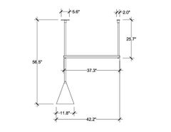 Lámpara de suspensión negra Flos Infra-Structure Episode 2 C6 de Vincent Van Duysen