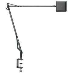 FLOS Kelvin Edge Clamp Lamp in Titanium by Antonio Citterio