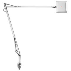 FLOS Kelvin Edge LED Chrome Desk Support Lamp w/ Hidden Cord by Antonio Citterio