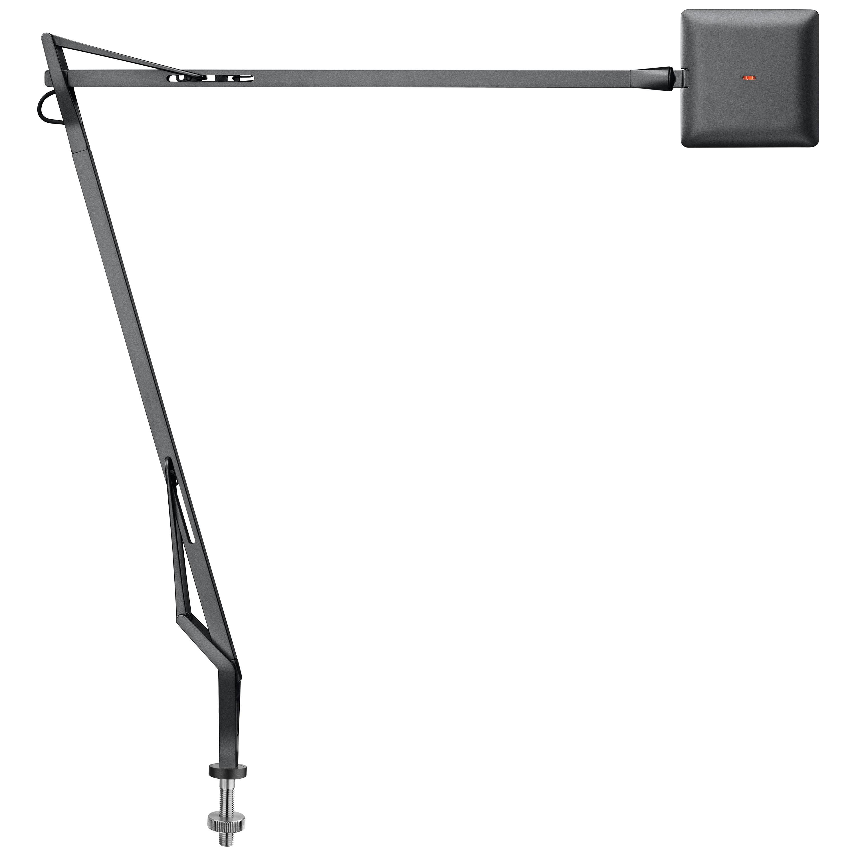 FLOS Kelvin Edge LED Desk Support Table Lamp in Titanium by Antonio Citterio