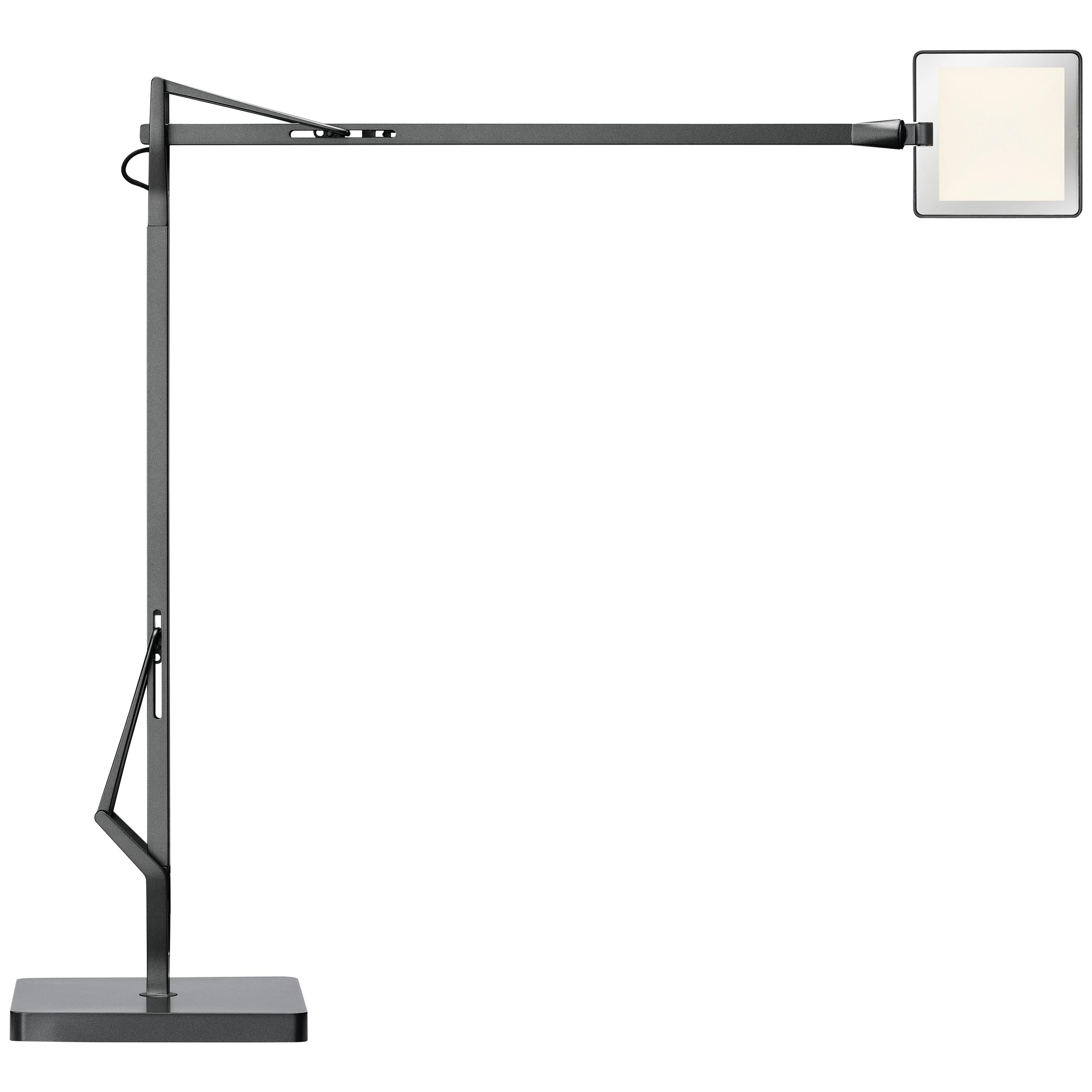 FLOS Kelvin Edge LED Table Lamp in Titanium by Antonio Citterio For Sale