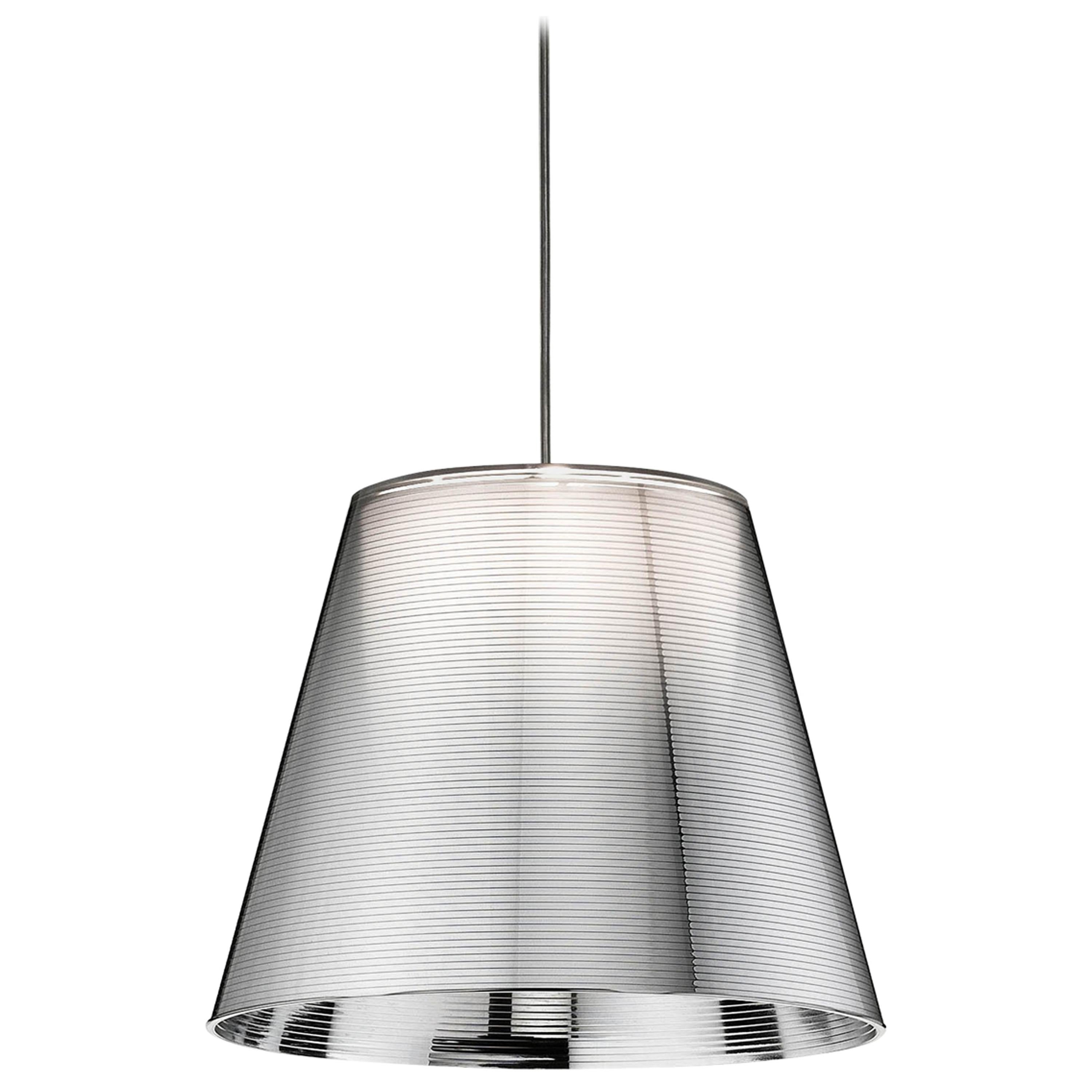 FLOS Ktribe S1 Halogen Pendant Light in Aluminized Silver by Philippe Starck
