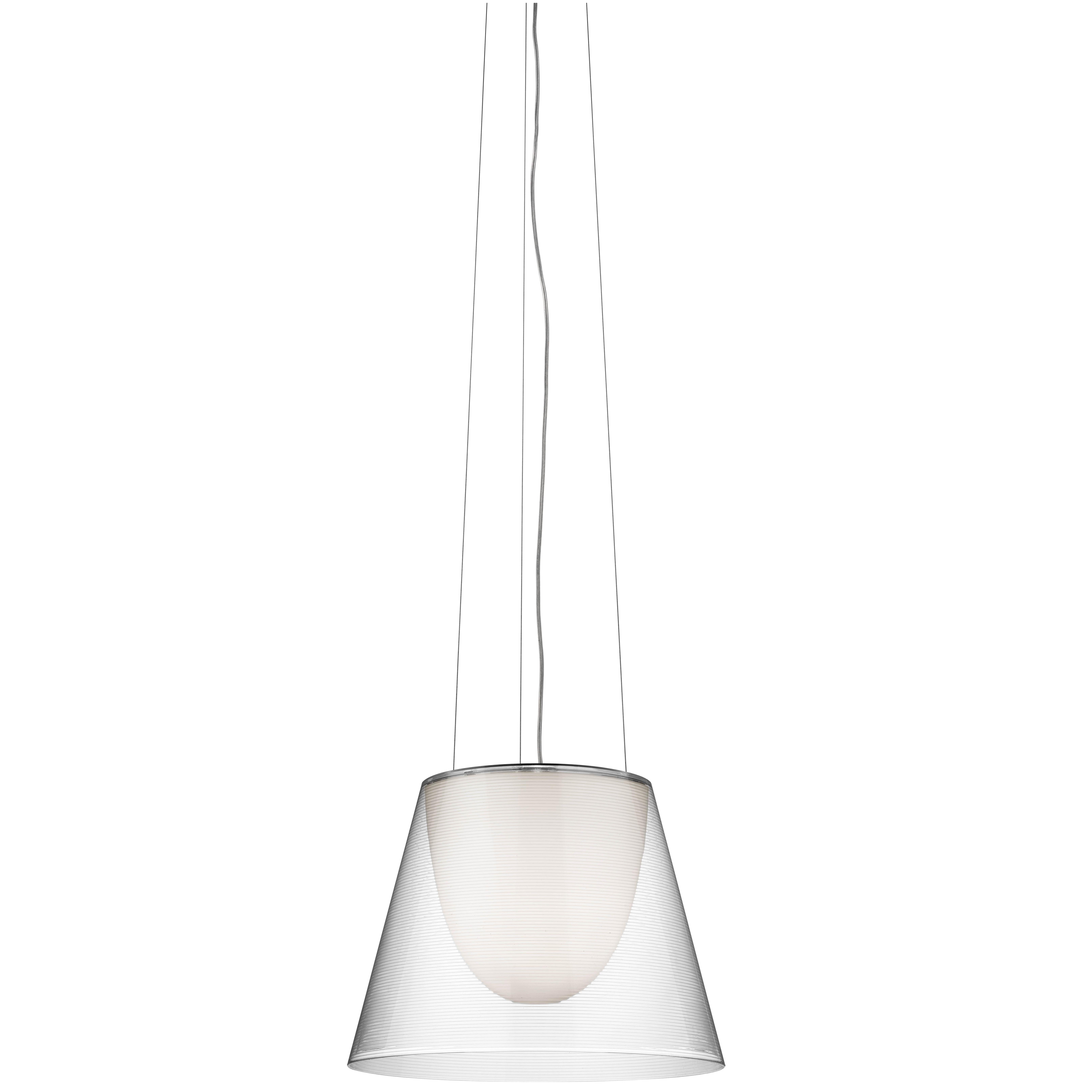 Lampe à suspension halogène FLOS Ktribe S2 en transparent de Philippe Starck