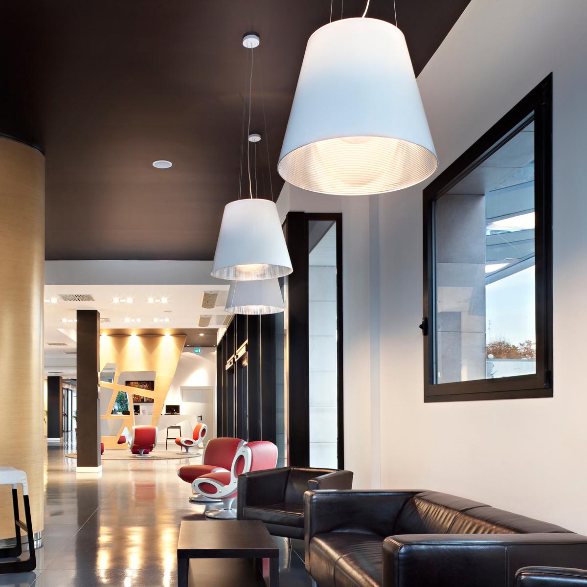 Contemporary FLOS Ktribe S3 Halogen Pendant Light in Aluminized Bronze by Philippe Starck