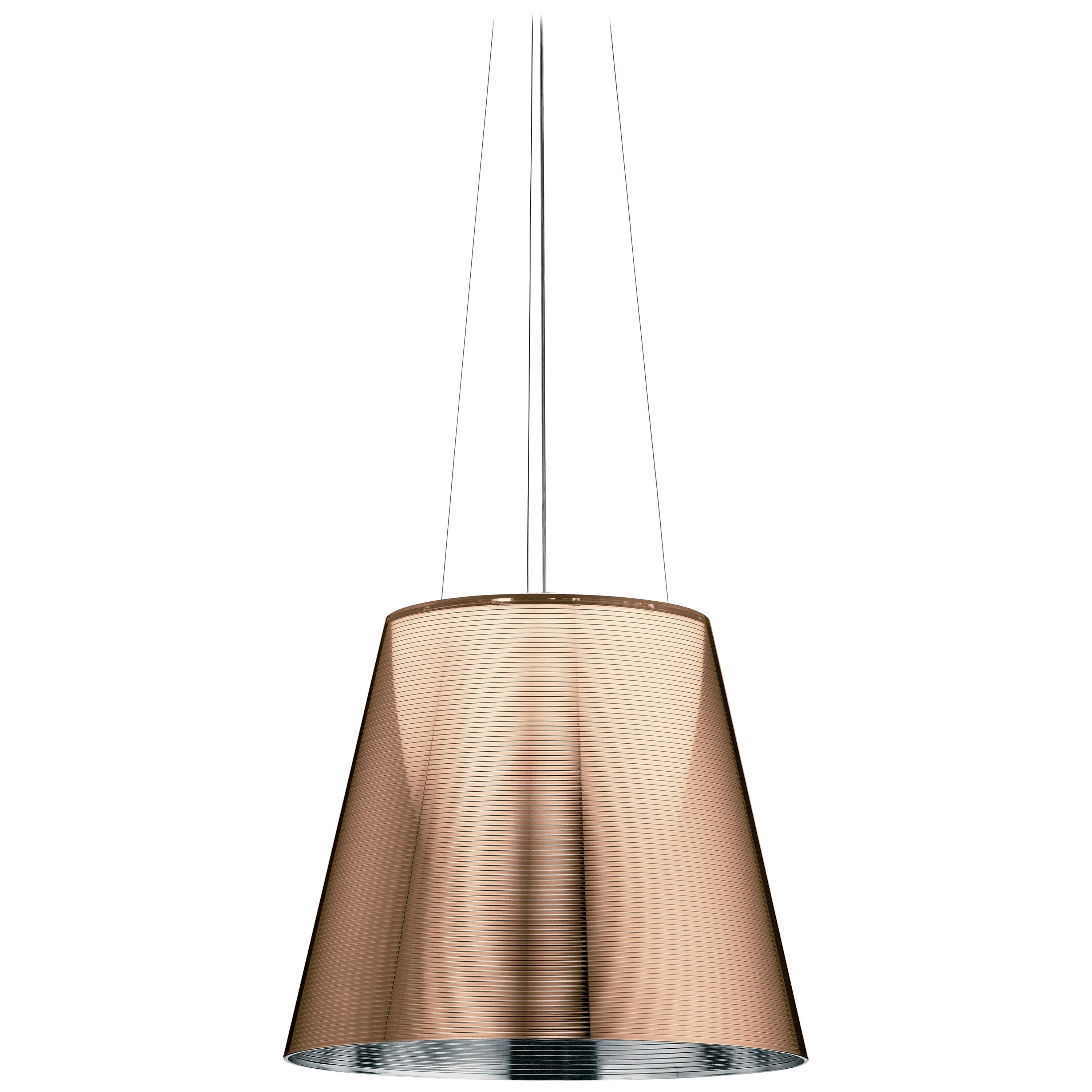 FLOS Ktribe S3 Halogen Pendant Light in Aluminized Bronze by Philippe Starck