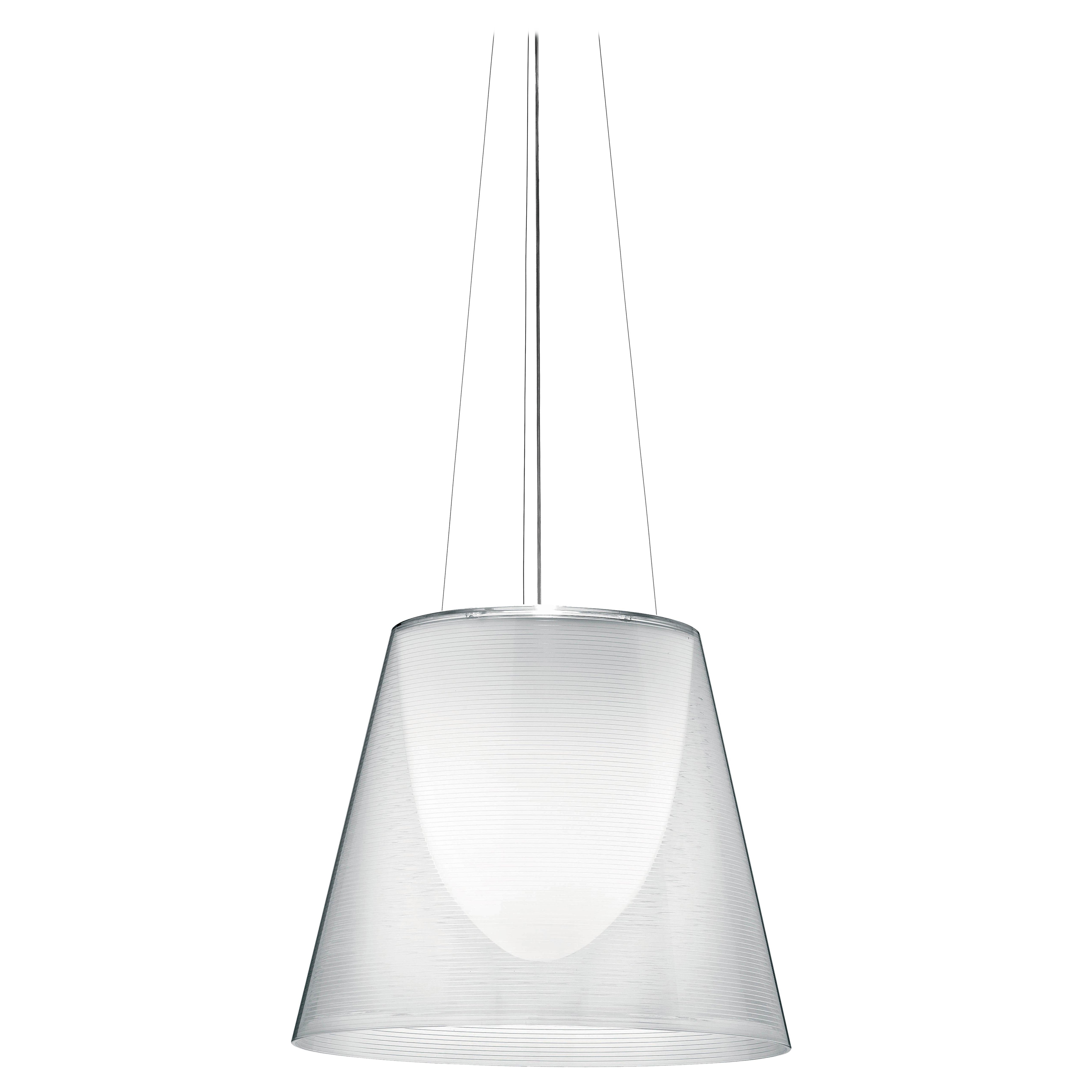 Lámpara colgante halógena FLOS Ktribe S3 transparente de Philippe Starck