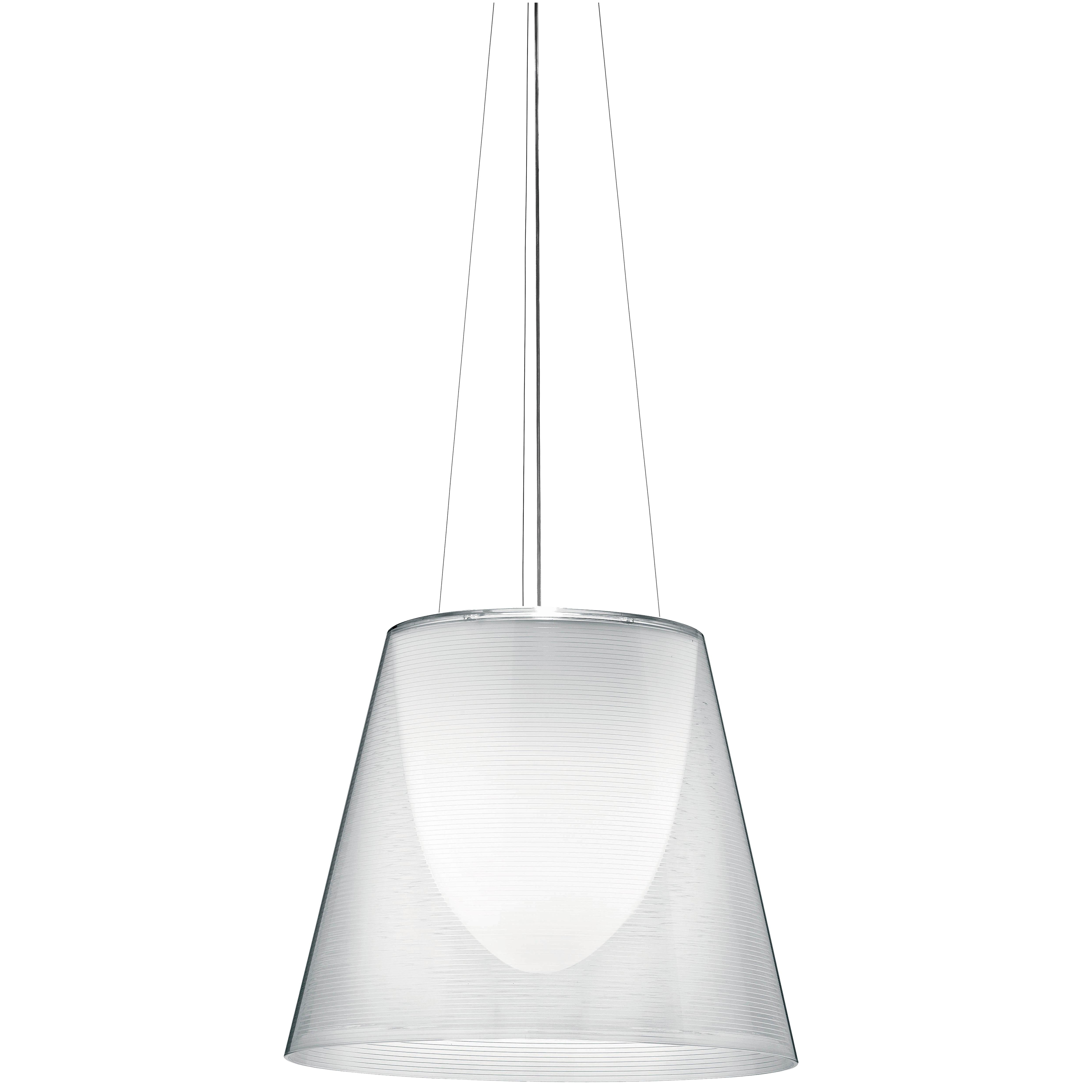 FLOS Ktribe S3 Halogen Pendant Light in Transparent by Philippe Starck