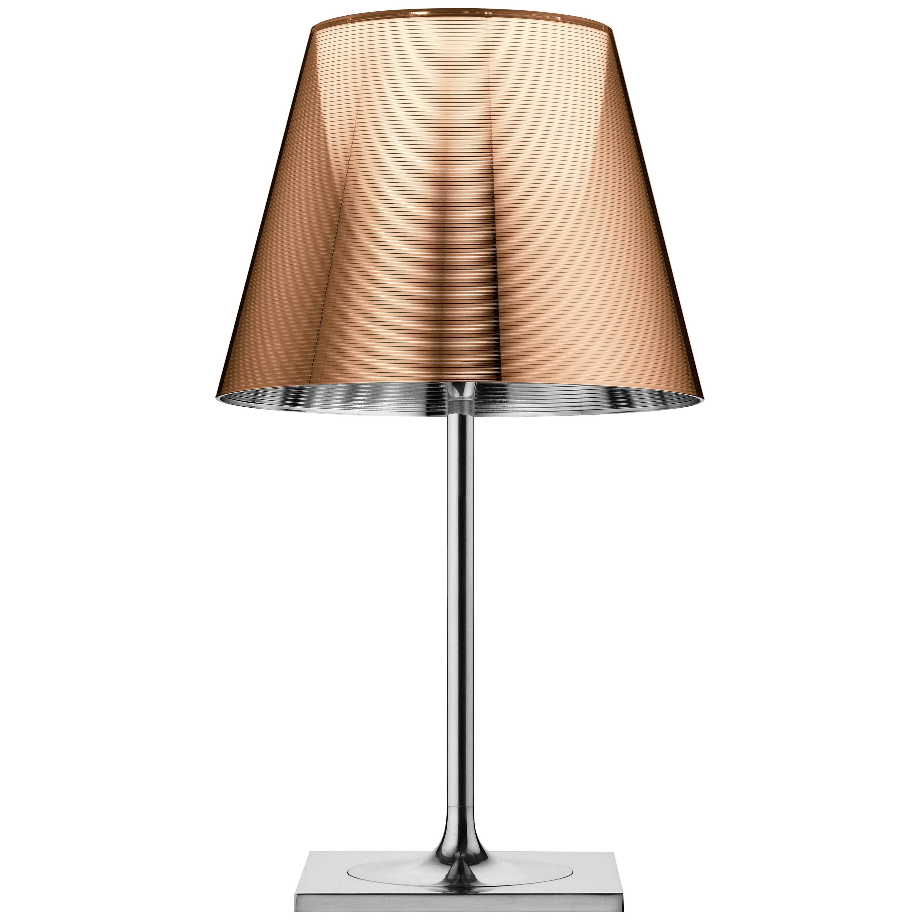 FLOS Ktribe T2 Halogen Table Lamp in Aluminized Bronze by Philippe Starck For Sale