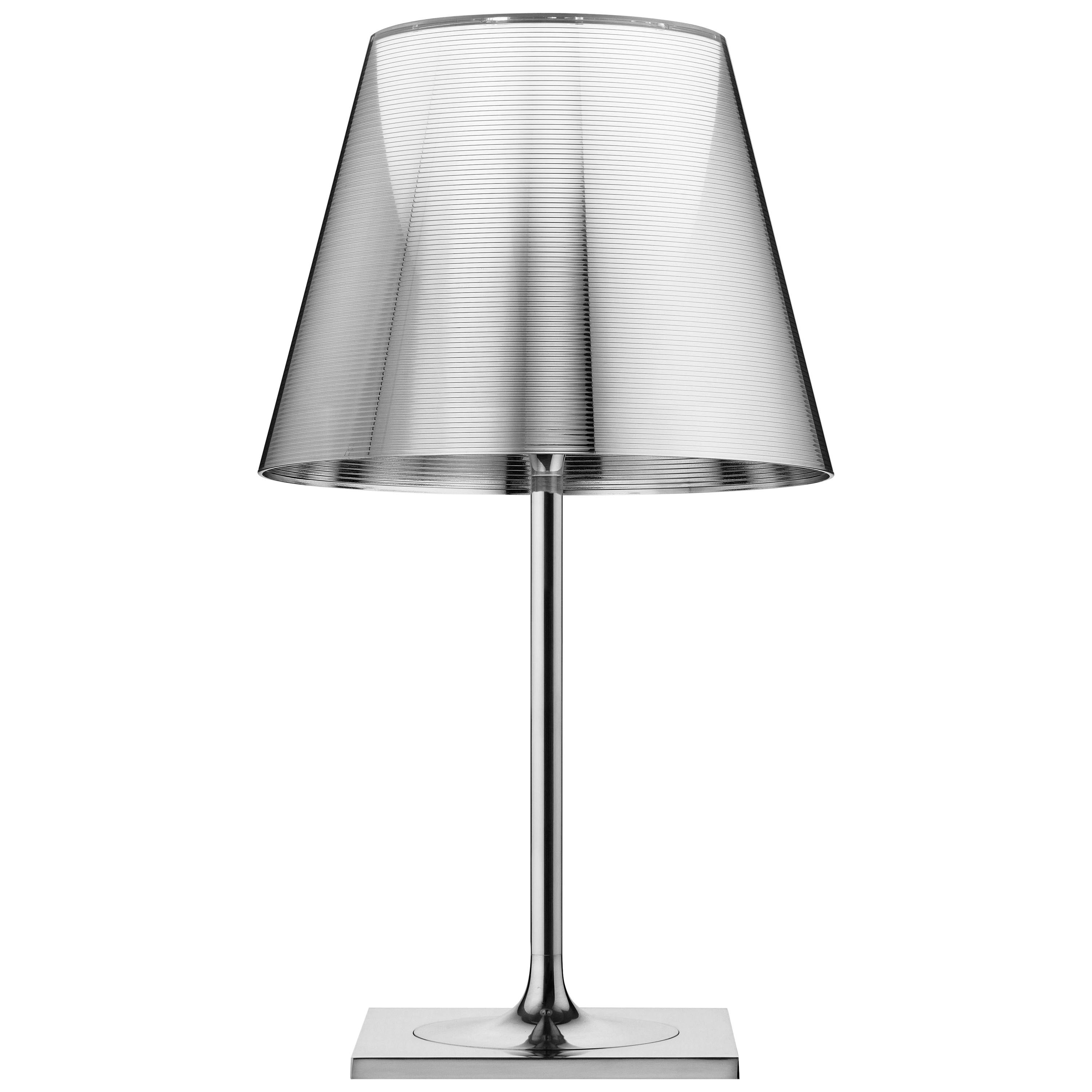 FLOS Ktribe T2 Halogen Table Lamp in Aluminized Silver by Philippe Starck