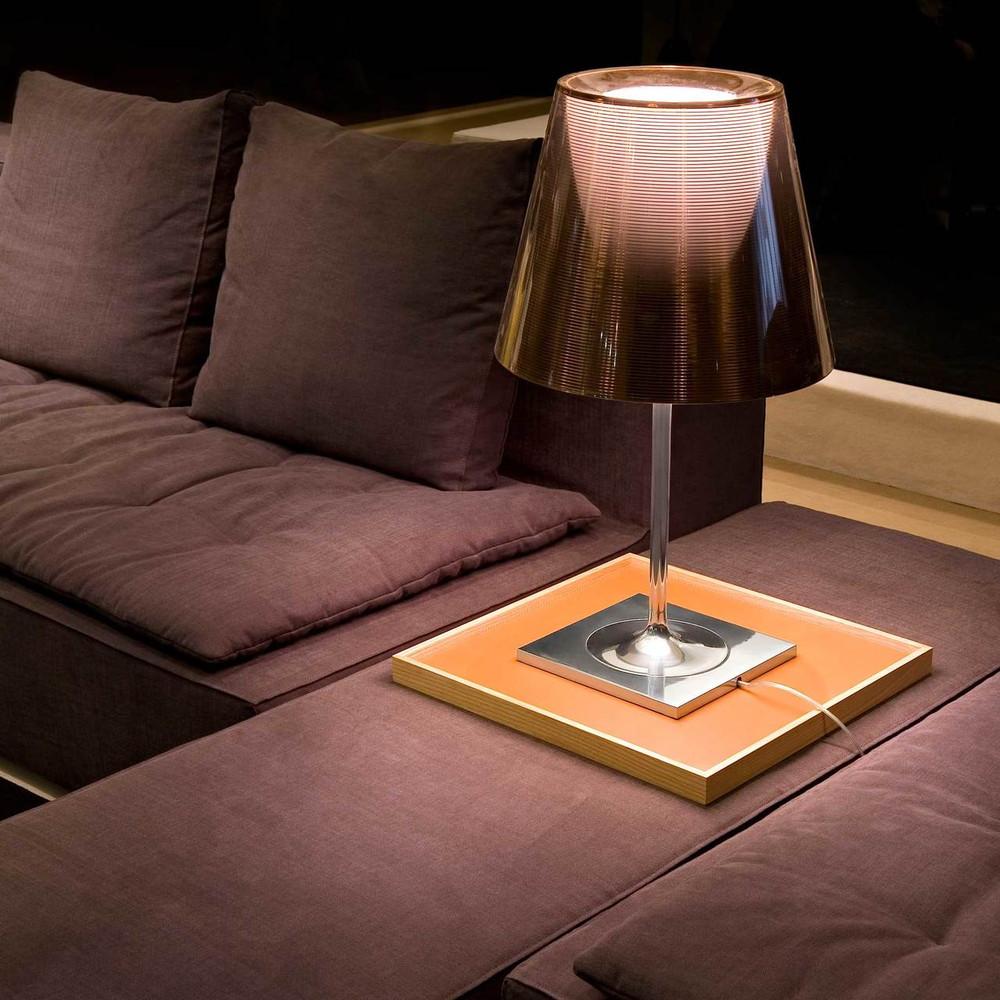 Flos Ktribe Table Lamp in Grey and Fumee by Philippe Starck For Sale 1