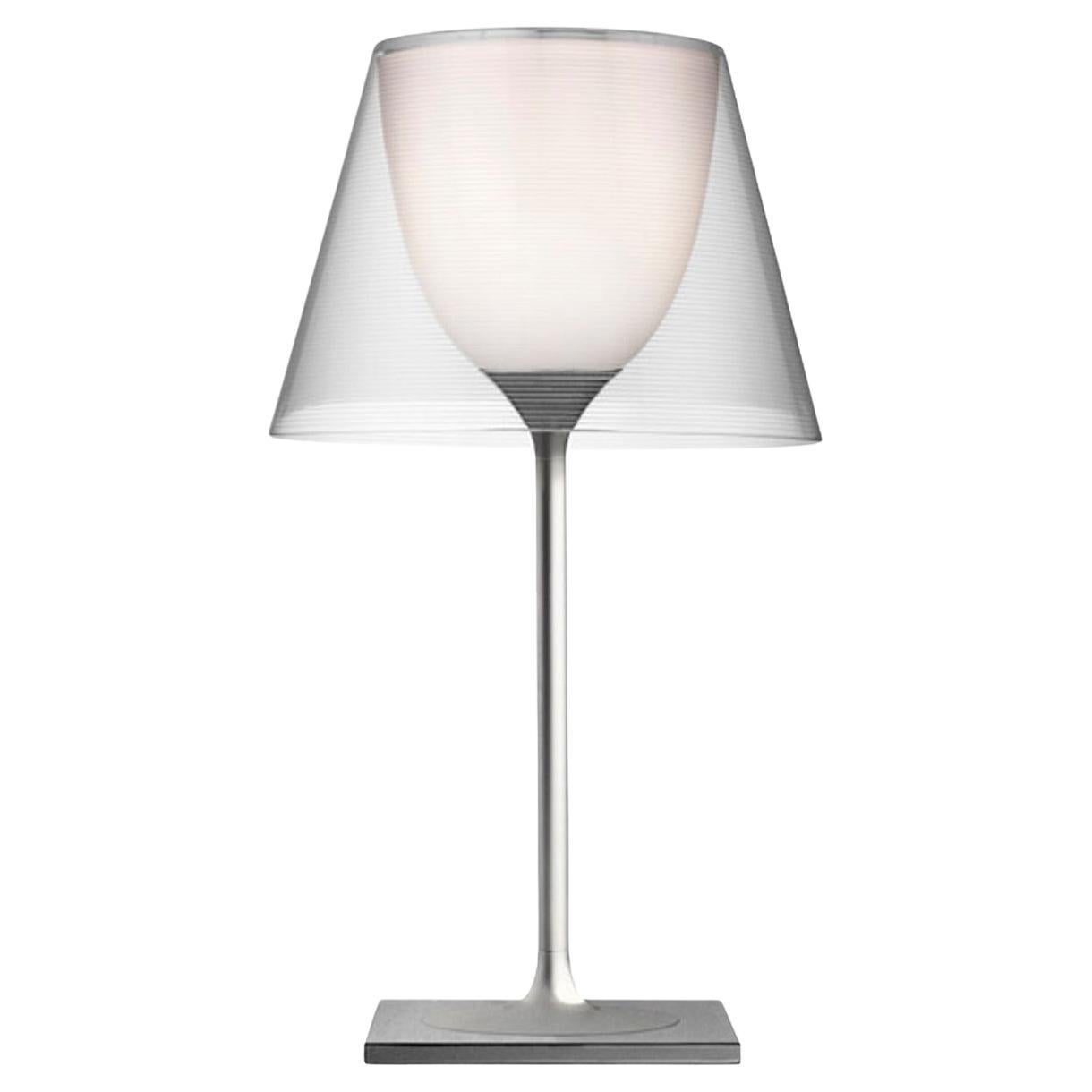 Lampada da tavolo Flos Ktribe in grigio e trasparente di Philippe Starck