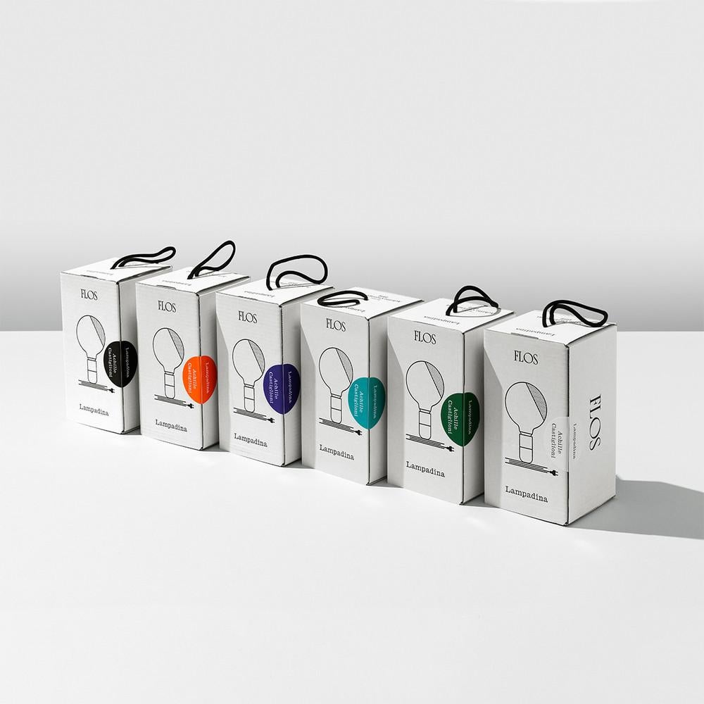 Lámpara de mesa Flos Lampadina LED en verde by Achille Castiglioni en venta 1