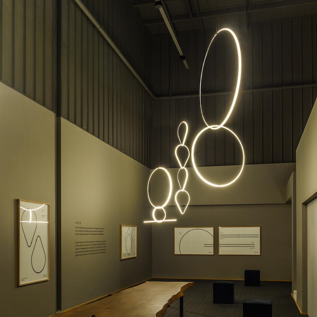 Silicone FLOS Large Circle and Broken Line Arrangements Light by Michael Anastassiades For Sale