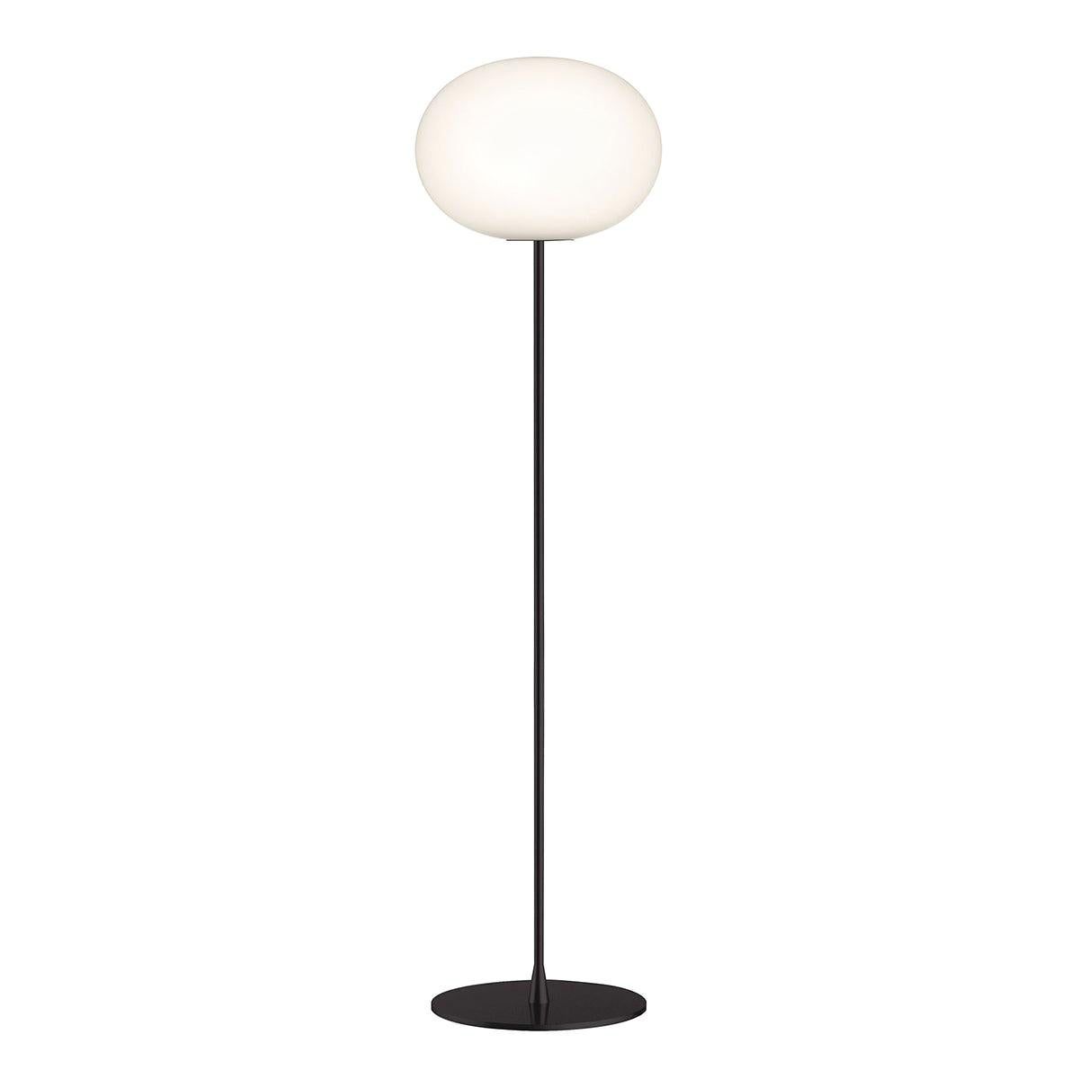 Grand lampadaire Flos Glo Ball F3 en verre et acier, par Jasper Morrison