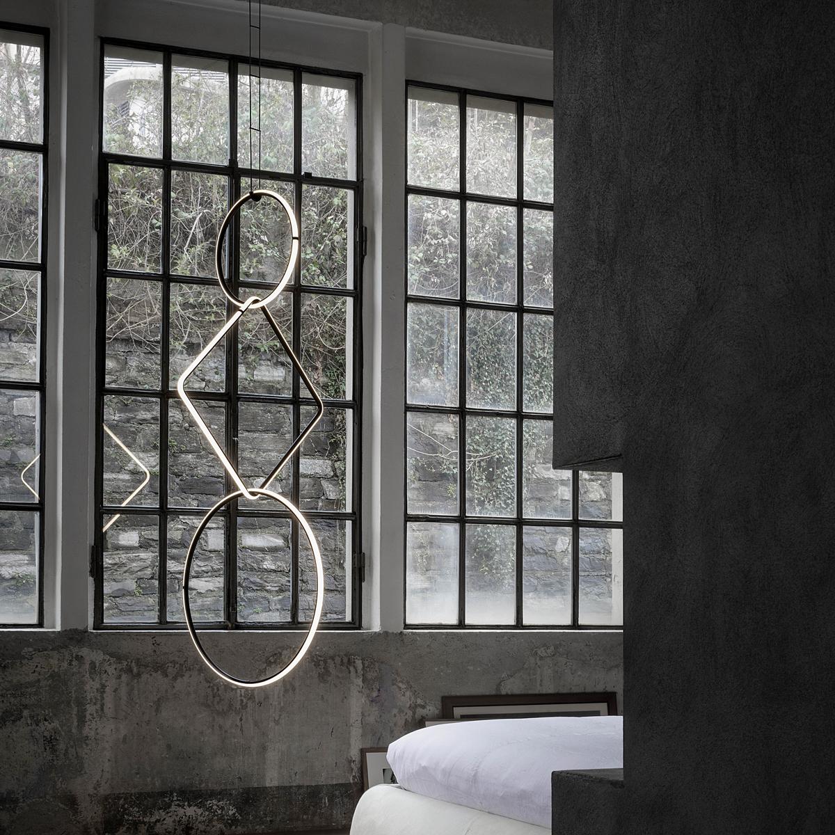 FLOS Large & Small Circles with Line Arrangements Light by Michael Anastassiades For Sale 6
