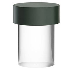 Flos Last Order Rechargeable Indoor/Outdoor Table Lamp in Green with Clear Base