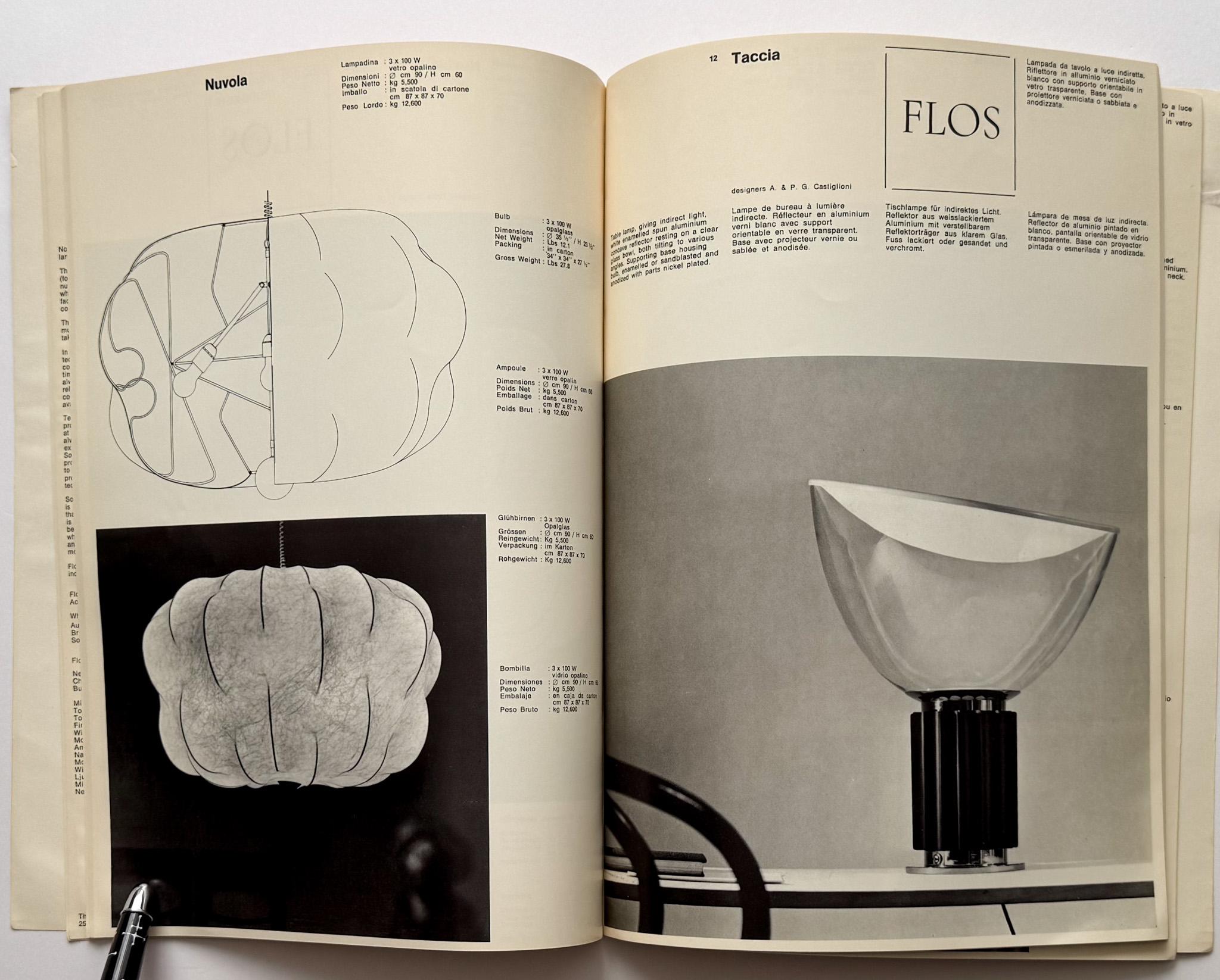 Mid-Century Modern Catalogue d'éclairage de Flos, 1968 en vente
