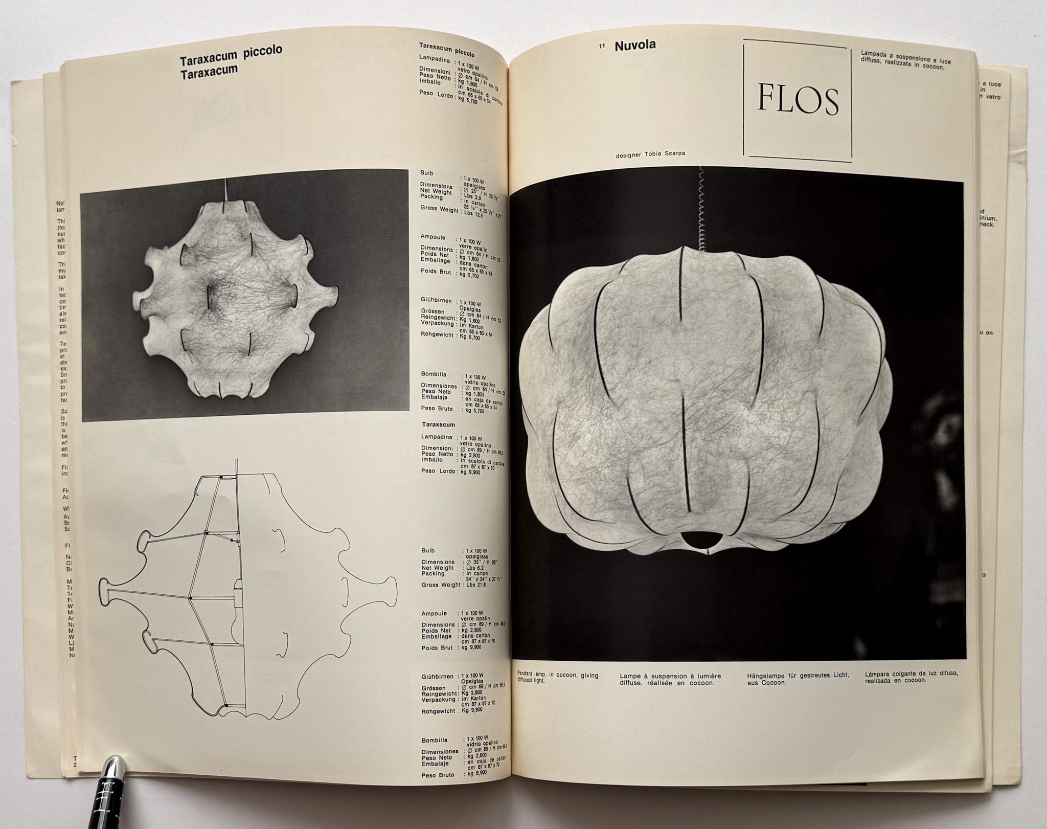 Catalogue d'éclairage de Flos, 1968 en vente 1