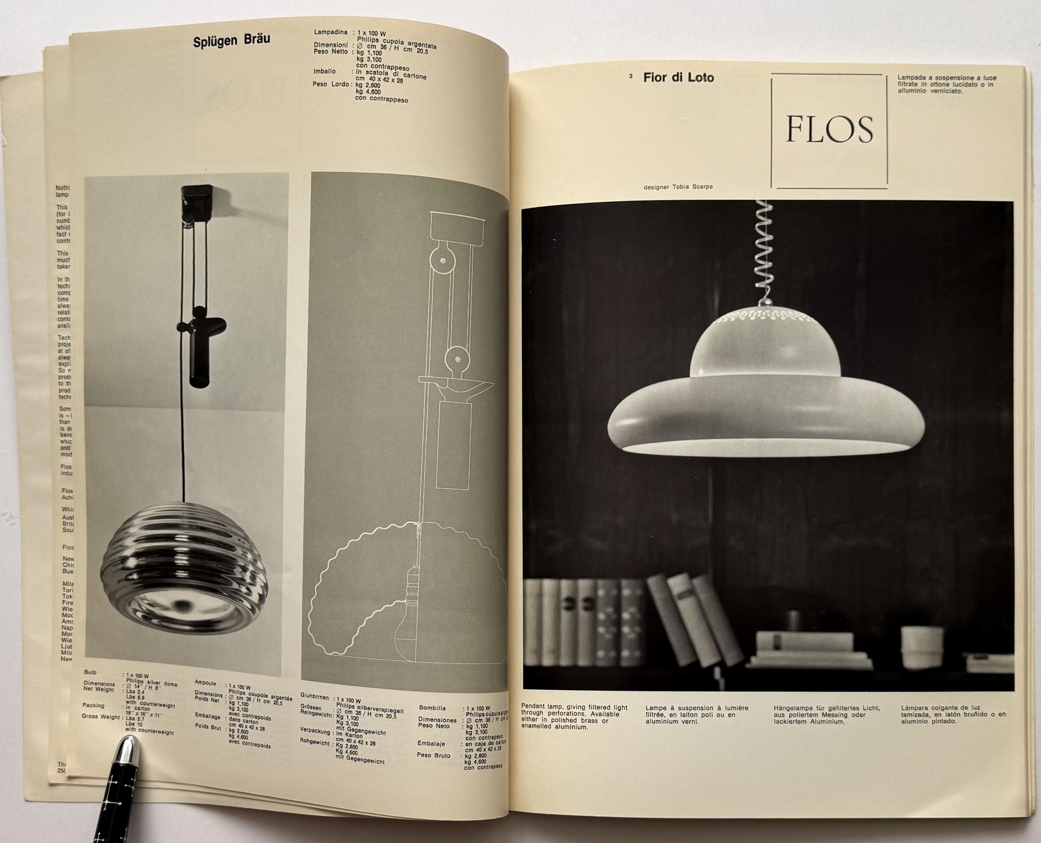 Catalogue d'éclairage de Flos, 1968 en vente 2