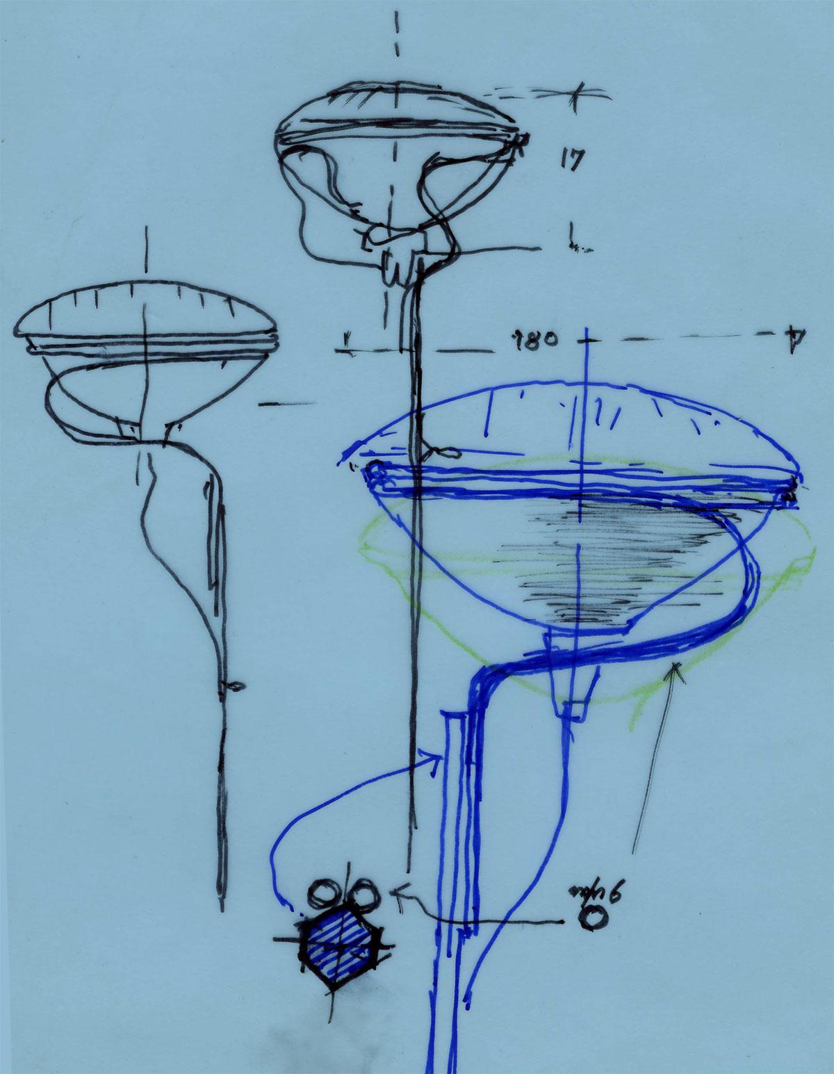 Acciaio inossidabile Lampada Toio in edizione limitata di Flos in nero in vendita