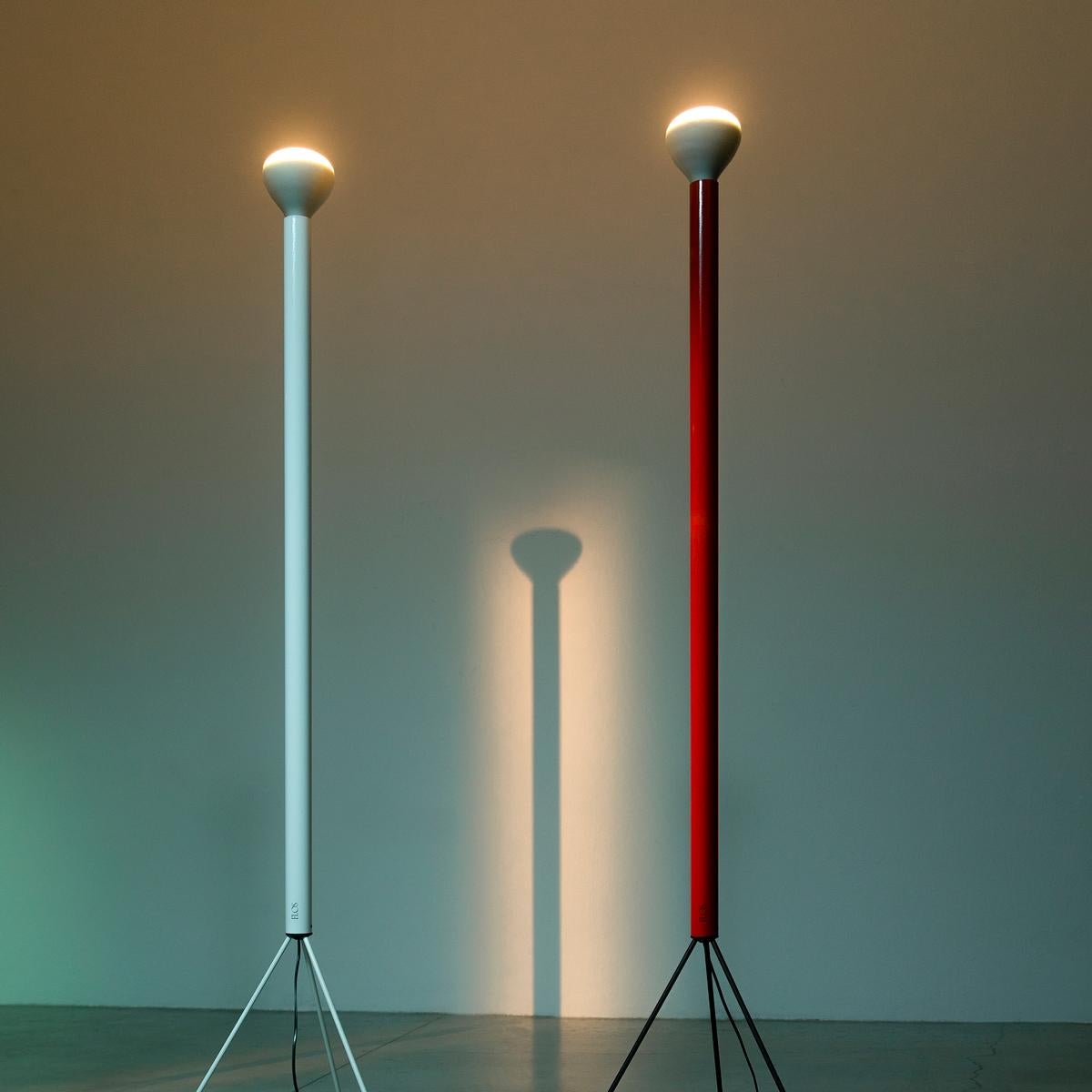 Flos Luminator Floor Lamp in Red with Iron and Metal Frame For Sale 7